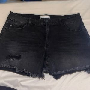 Black KanKan jean shorts